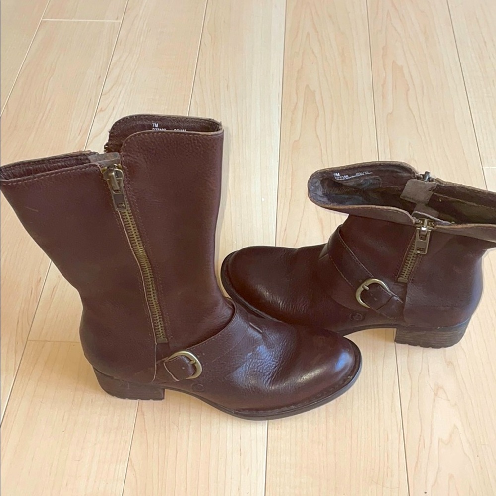 Genuine leather brown Born riding boots